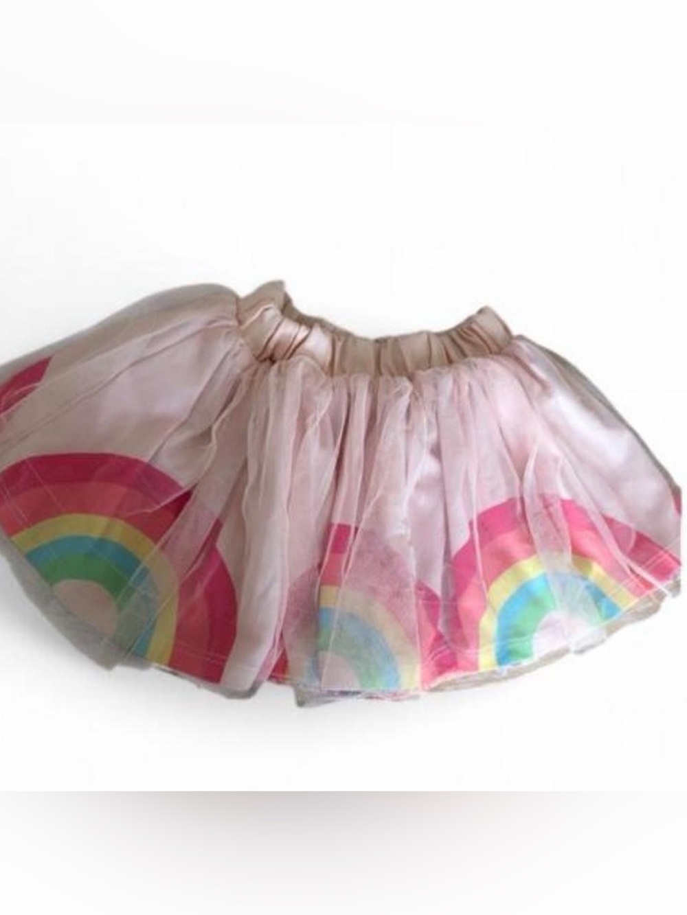 3T Trolls reversible little girls skirt with Poppy and friends pink tulle
